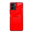 Blood Red Glass Case for Vivo Y15s For Sale