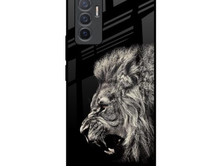 Brave Lion Glass Case for Vivo V23e 5G Sale