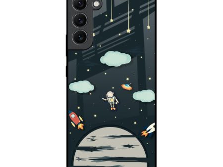 Astronaut Dream Glass Case For Samsung Galaxy S22 Plus 5G Fashion