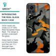 Camouflage Orange Glass Case For Vivo Y73 Fashion