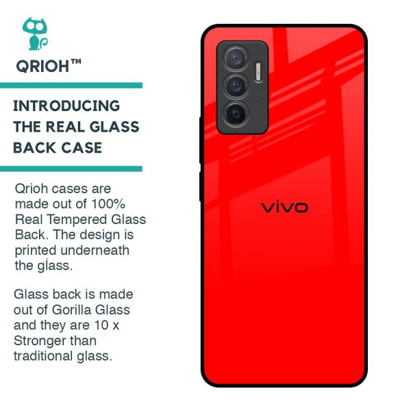 Blood Red Glass Case for Vivo V23e 5G Sale