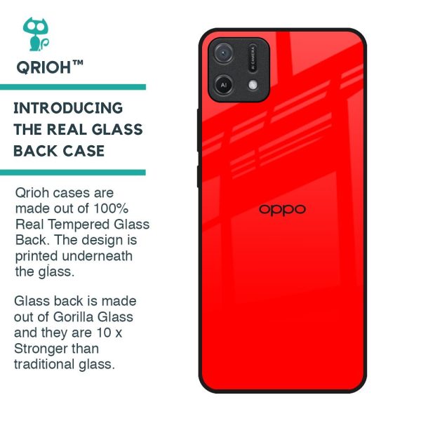 Blood Red Glass Case for Oppo A16K Sale