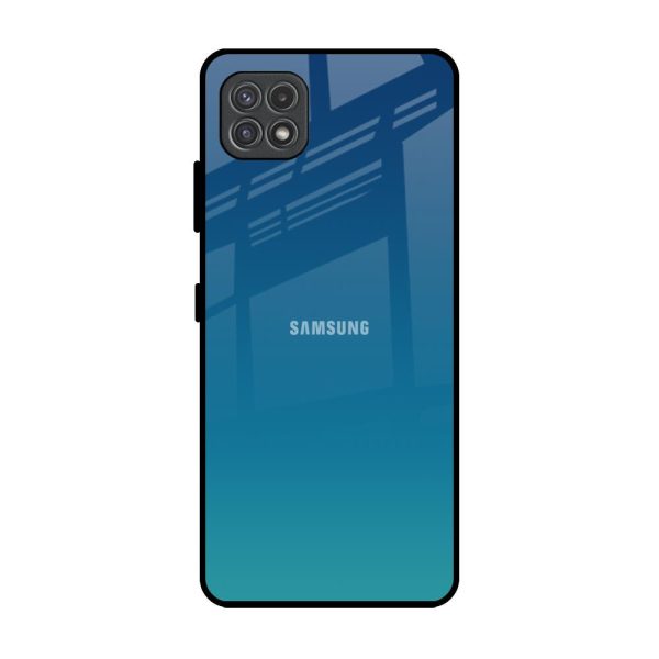 Celestial Blue Glass Case For Samsung Galaxy F42 5G For Cheap