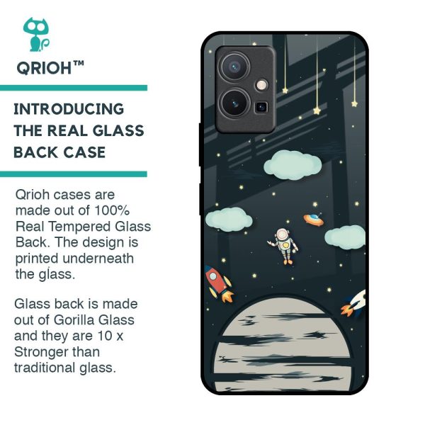 Astronaut Dream Glass Case For Vivo Y75 5G Fashion