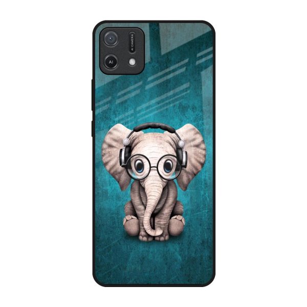 Adorable Baby Elephant Glass Case For Oppo A16K For Discount