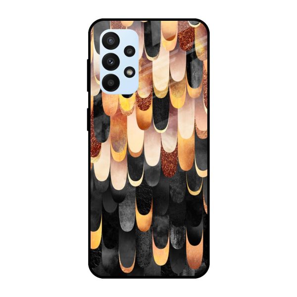 Bronze Abstract Glass Case for Samsung Galaxy A23 Online