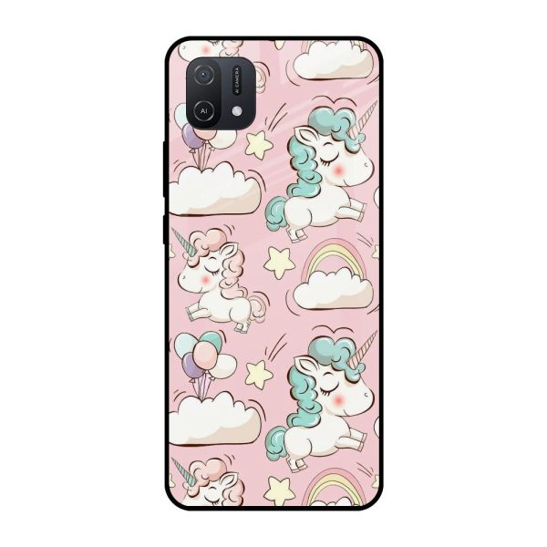 Balloon Unicorn Glass case for Oppo A16K For Discount