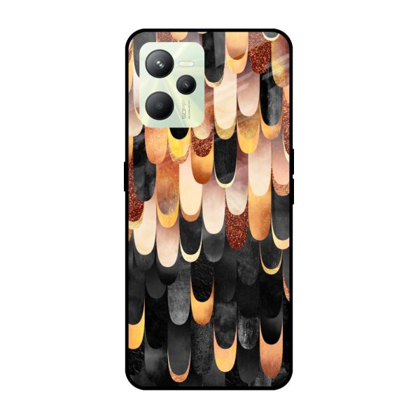 Bronze Abstract Glass Case for Realme C35 on Sale