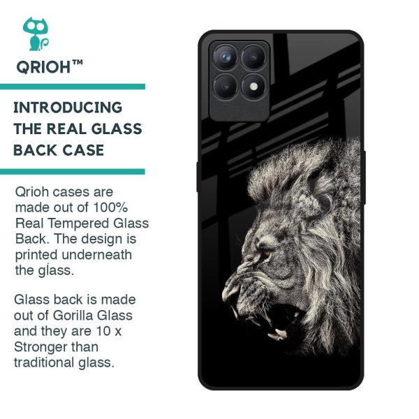 Brave Lion Glass Case for Realme Narzo 50 Online