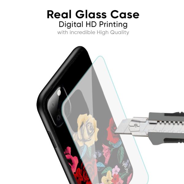 Floral Decorative Glass Case For Samsung Galaxy M32 on Sale