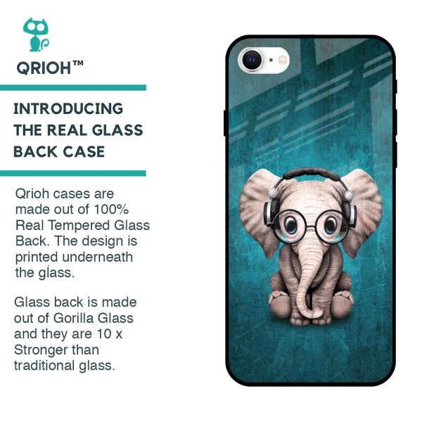 Adorable Baby Elephant Glass Case For iPhone SE 2022 Hot on Sale