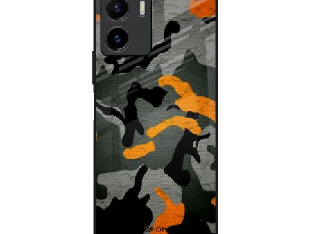 Camouflage Orange Glass Case For Vivo Y15s Supply