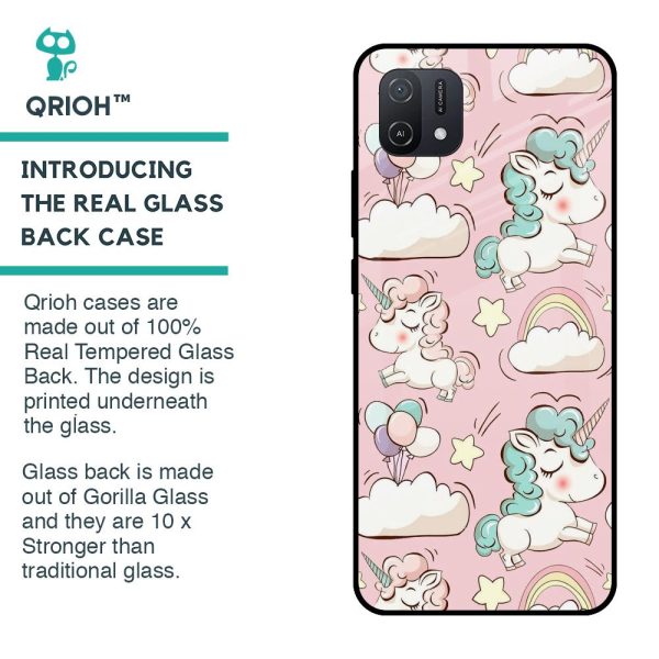 Balloon Unicorn Glass case for Oppo A16K For Discount