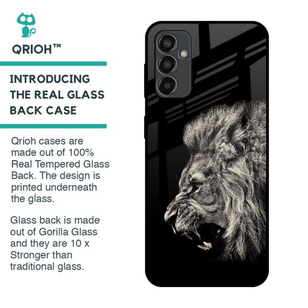 Brave Lion Glass Case for Samsung Galaxy F13 Online