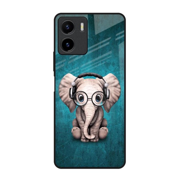 Adorable Baby Elephant Glass Case For Vivo Y15s Hot on Sale