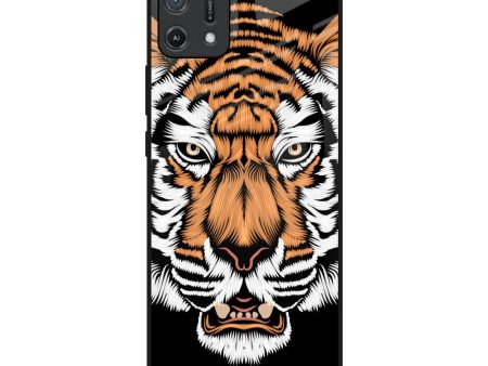 Angry Tiger Glass Case For Oppo A16K on Sale