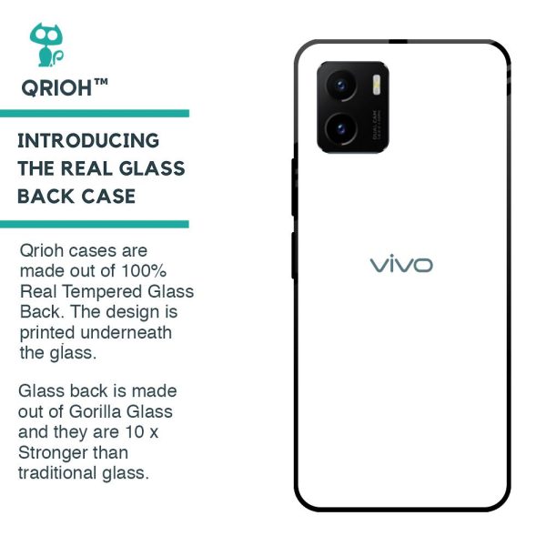 Arctic White Glass Case for Vivo Y15s Online now