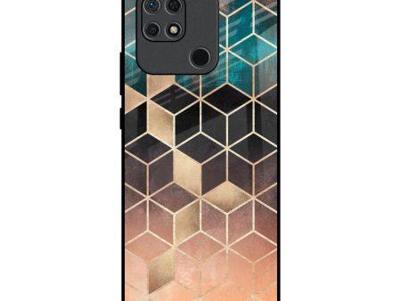 Bronze Texture Glass Case for Redmi 10 Fashion