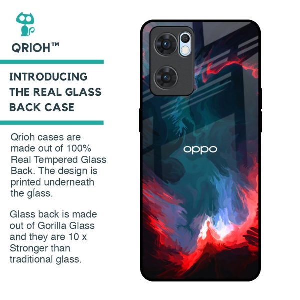 Brush Art Glass Case For Oppo Reno7 5G Online Hot Sale