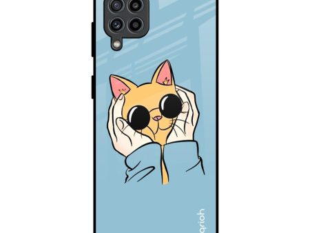 Adorable Cute Kitty Glass Case For Samsung Galaxy M32 For Cheap