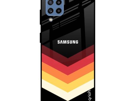 Abstract Arrow Pattern Glass Case For Samsung Galaxy M32 For Sale