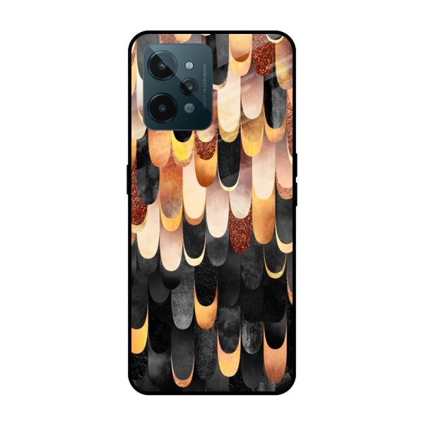 Bronze Abstract Glass Case for Realme C31 Online