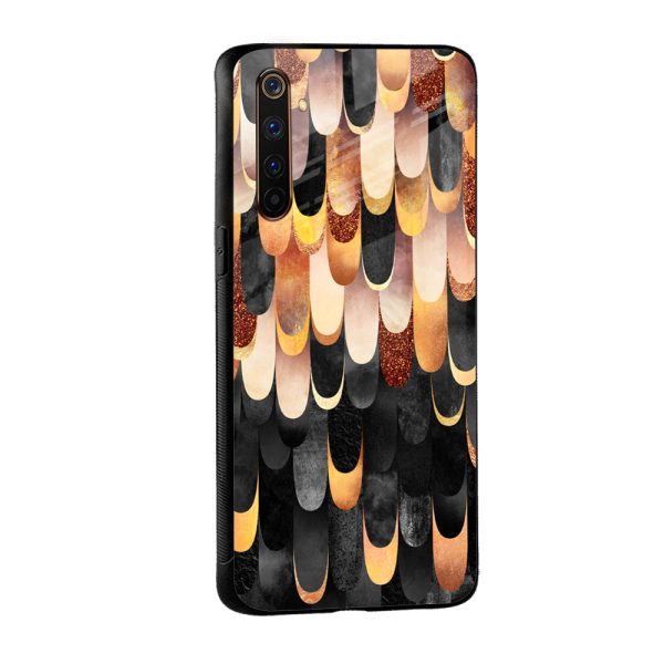 Bronze Abstract Glass Case for Realme C31 Online