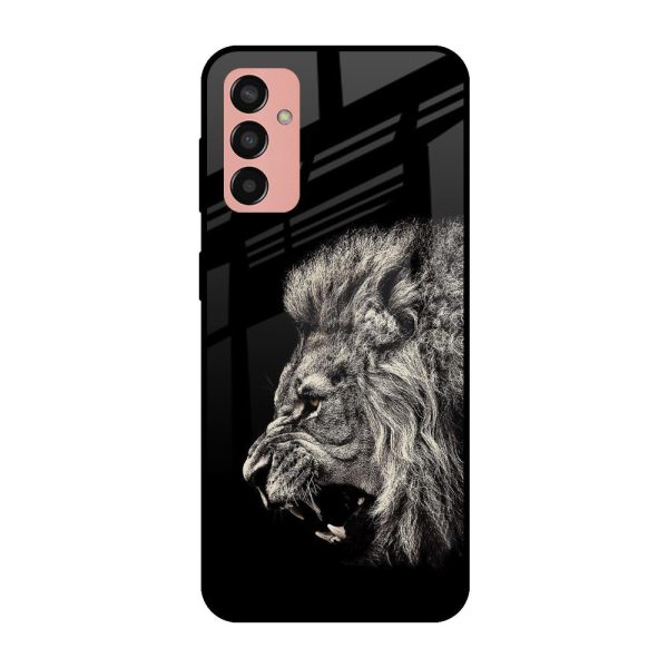 Brave Lion Glass case for Samsung Galaxy M13 Fashion