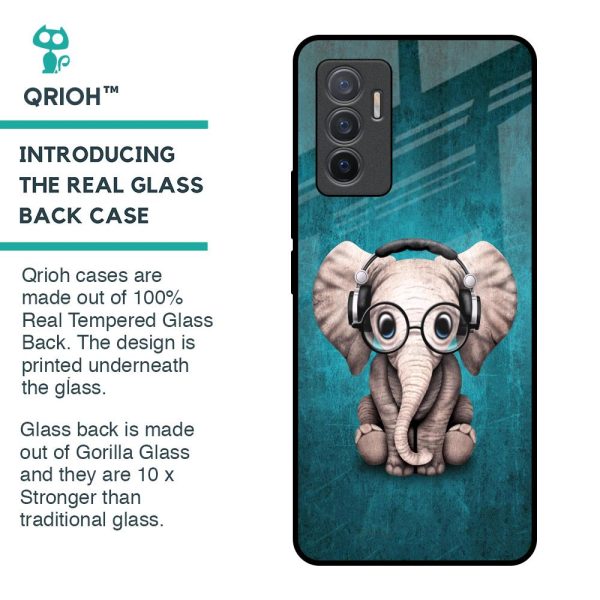 Adorable Baby Elephant Glass Case For Vivo V23e 5G For Discount