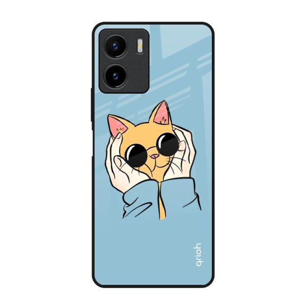 Adorable Cute Kitty Glass Case For Vivo Y15s Discount