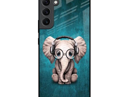 Adorable Baby Elephant Glass Case For Samsung Galaxy S22 Plus 5G For Cheap