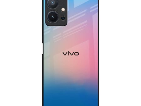 Blue & Pink Ombre Glass case for Vivo T1 5G For Cheap