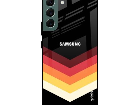 Abstract Arrow Pattern Glass Case For Samsung Galaxy S22 Plus 5G Online now