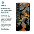 Camouflage Orange Glass Case For Samsung Galaxy S22 Plus 5G Online