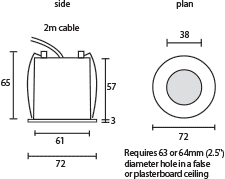 Danlers  CEFLPIR  Ceiling Flush Mounted PIR Occupancy Switch White Online Sale