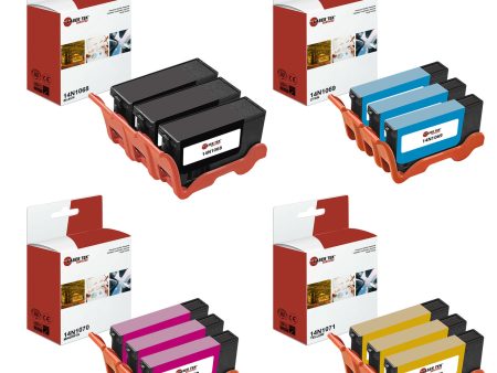 3 Black 9 Color Inkjet Cartridges for the Lexmark 100XL All-In-One S405 S50 Online Sale