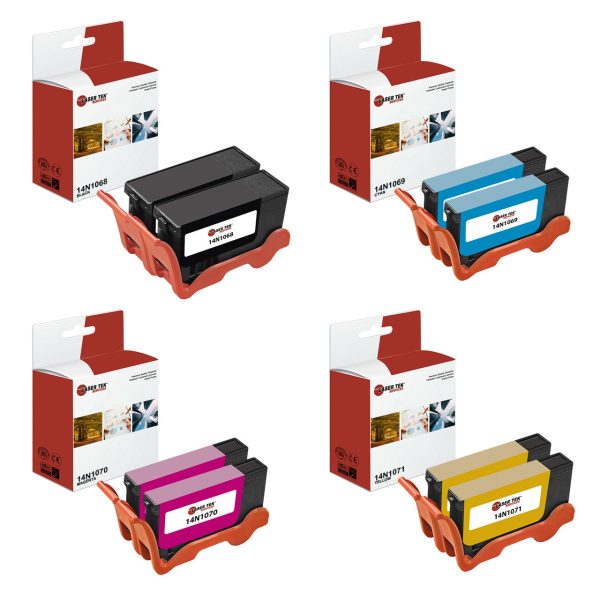 2 Black 6 Color Inkjet Cartridges for the Lexmark 100XL All-In-One Pro901 9 Discount